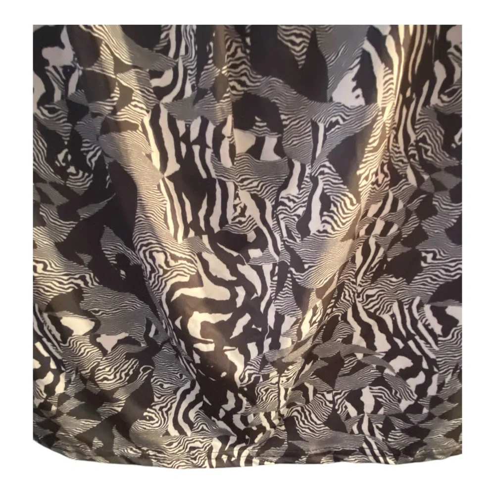 Jonathan Martin Gold and Black Ruched Tank Top